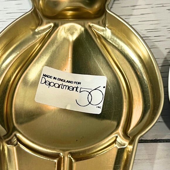 Vintage 1994 Dept 56 Panda Bear Candy Tin Silver Crane Designs Made in England - Picture 5 of 5